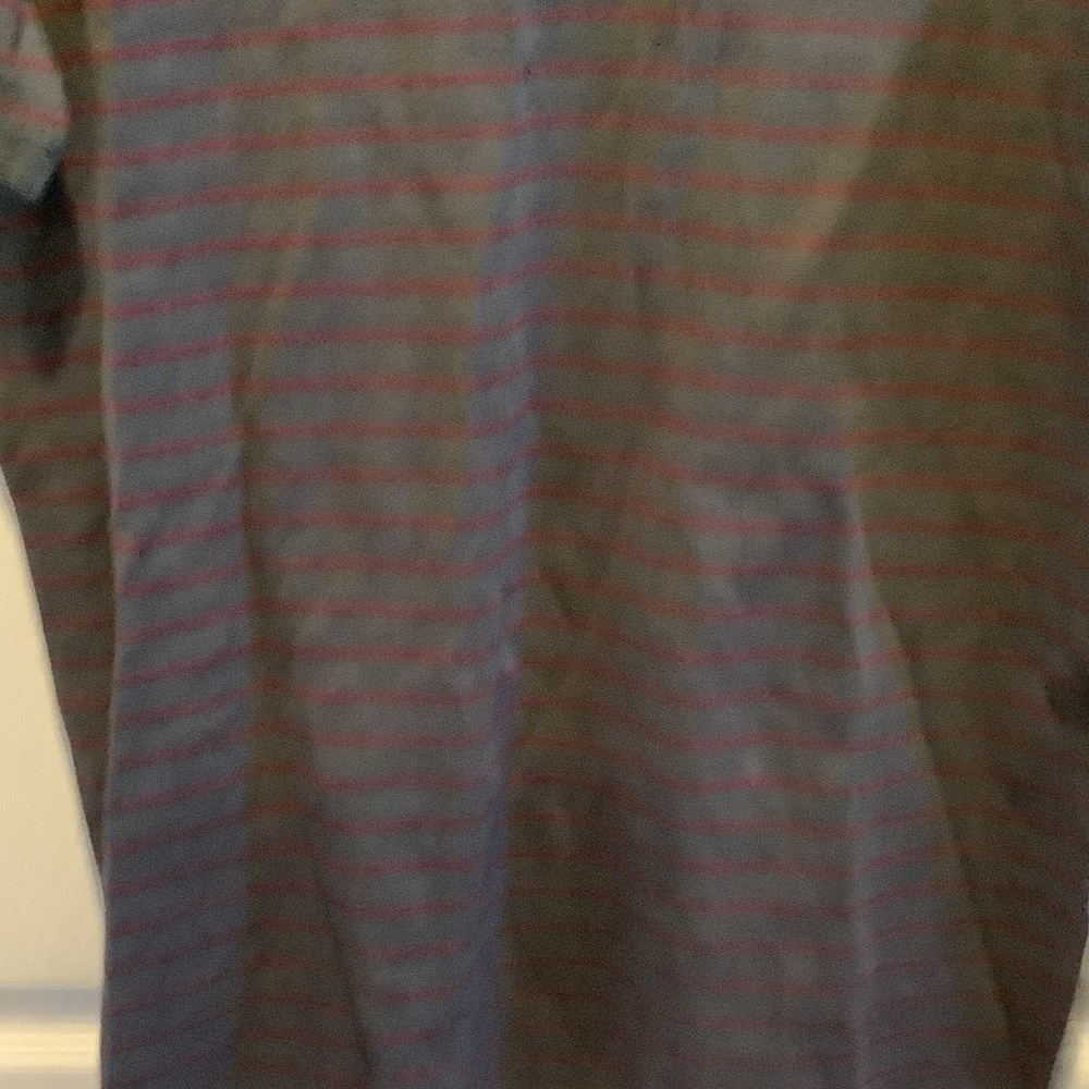 Polo by Ralph Lauren Men's Polo Shirt - Dark Blue and Burgundy - Picture 9 of 9